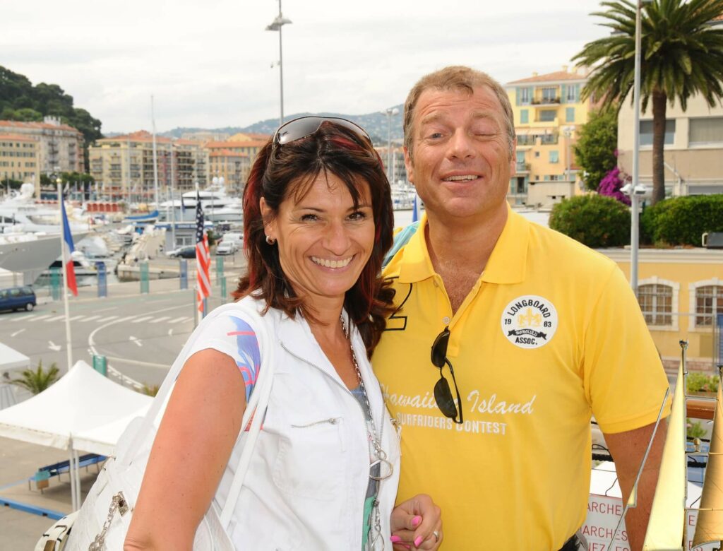 Foto meines Mannes und mir an Bord der Club Med 2