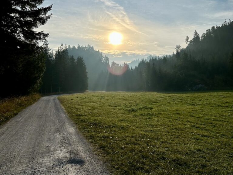 Sonnenaufgang auf unserer Strecke