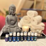 Raindrop-Öle und Handtücher